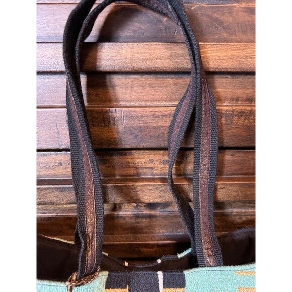 America and Beyond Embellished Tote Tassel Green And Black Beach Travel EUC - Picture 4 of 16